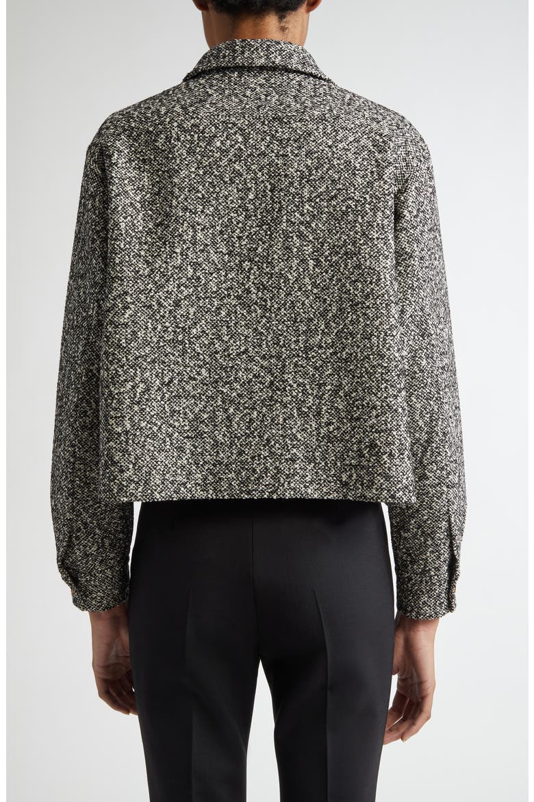 Demien Wool Blend Tweed Jacket, Alternate, color, BLACK WHITE