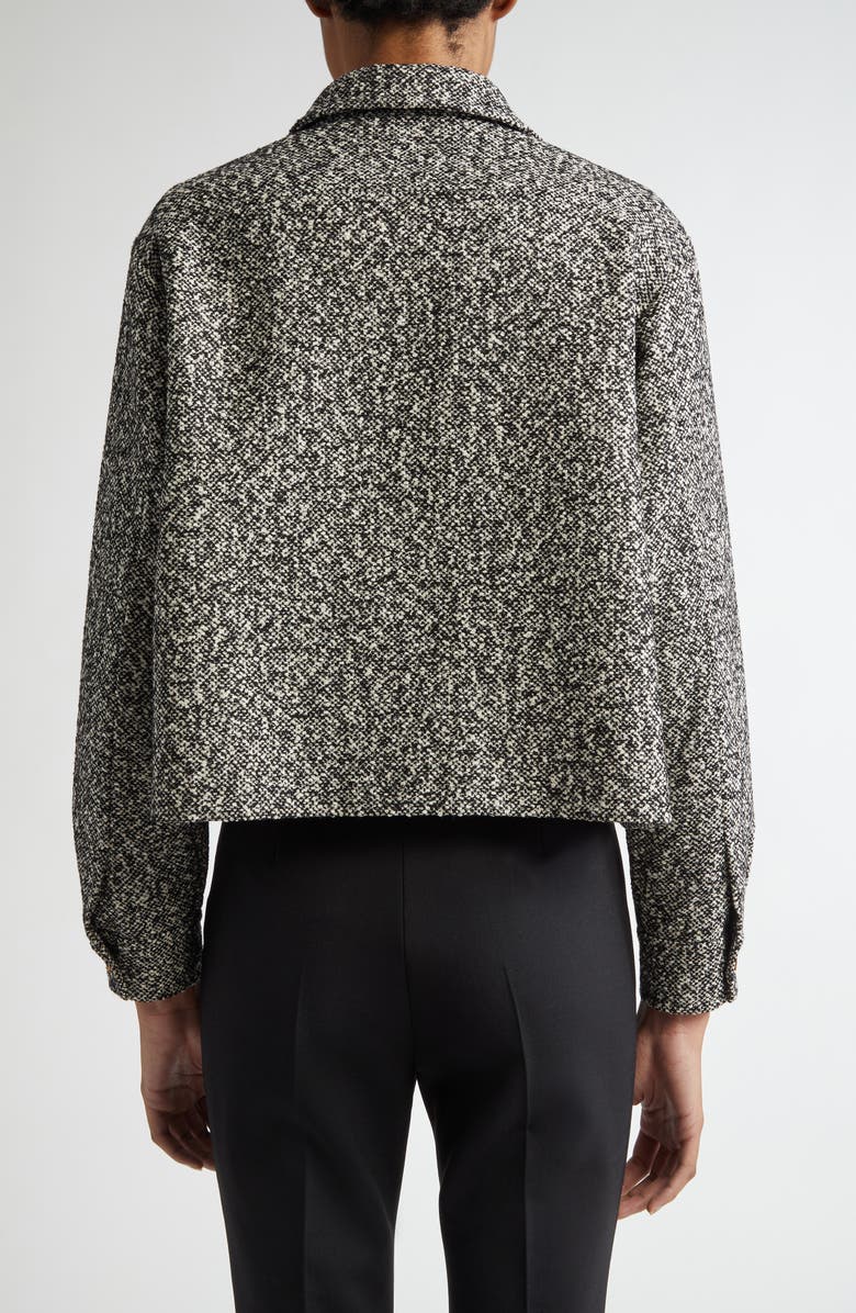 Max Mara Demien Wool Blend Tweed Jacket, Alternate, color, Black White