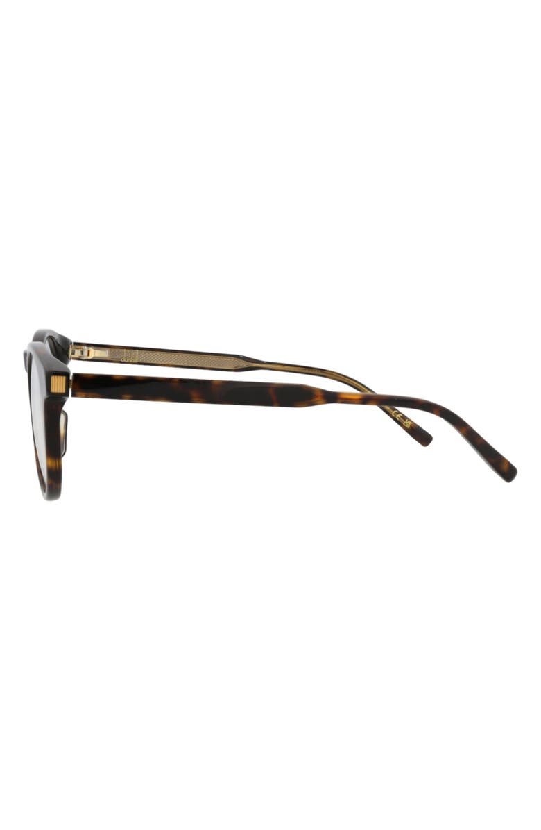 Dunhill 49mm Round Optical Glasses, Alternate, color, Havana Havana Transparent
