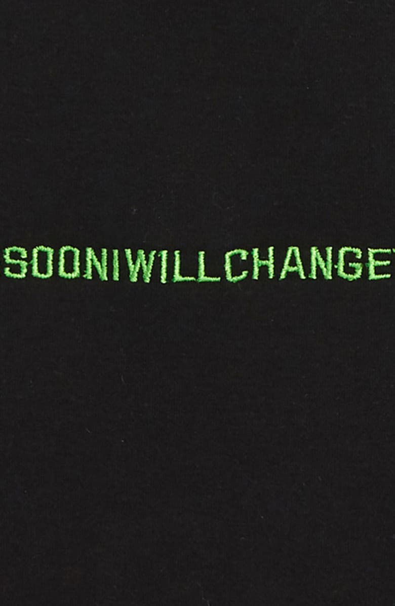 Sometime Soon Follow Embroidered Hoodie, Alternate, color, 