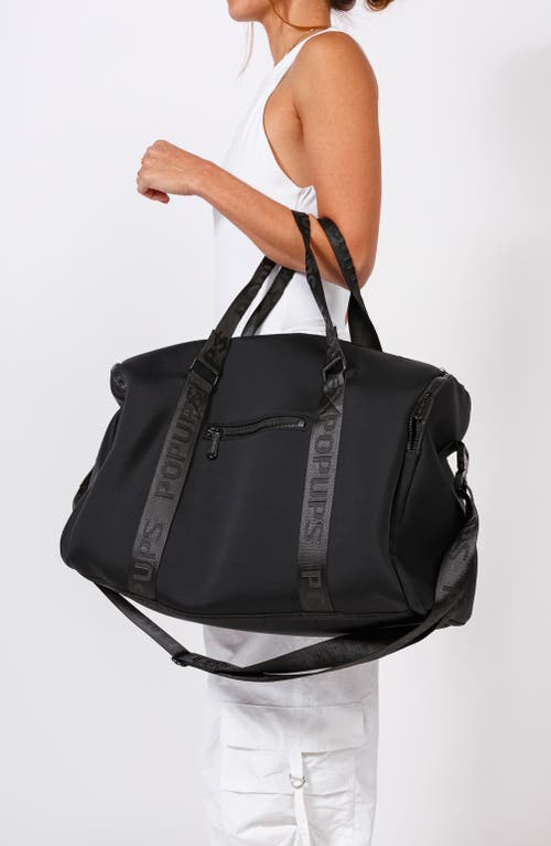 Pop Ups Brand Weekend Neoprene Duffel Bag In Black