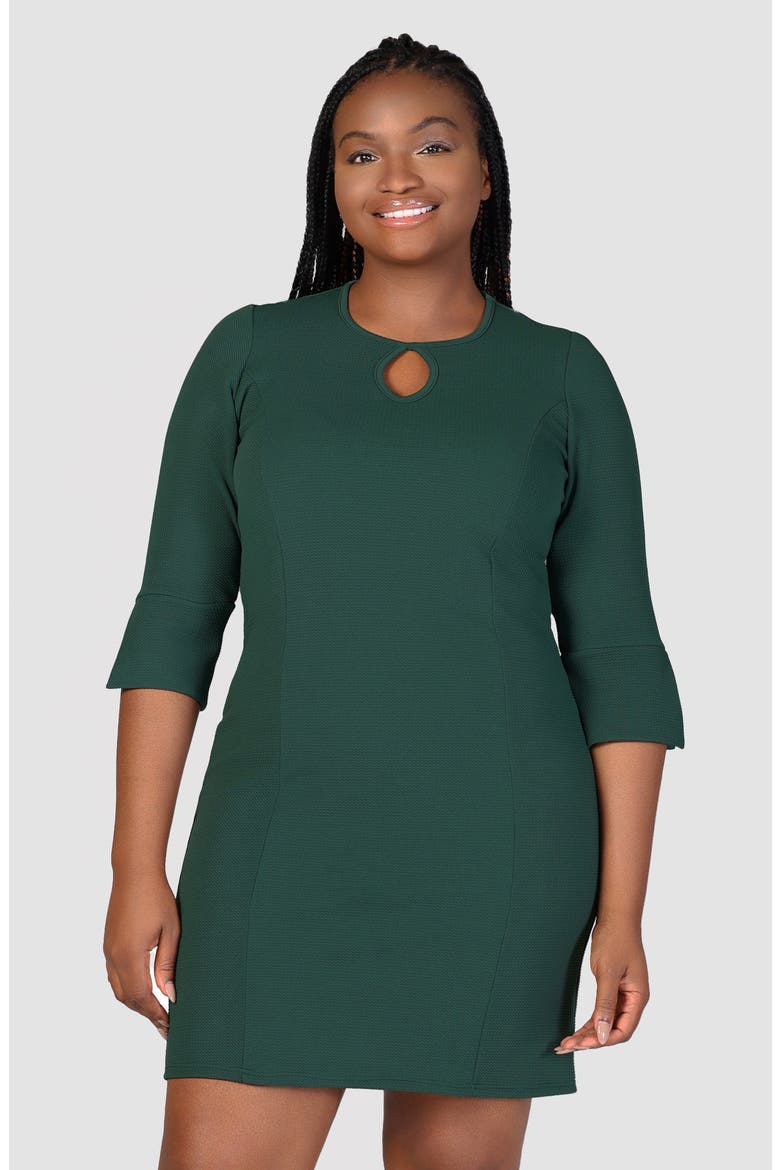 Keyhole Cutout Minidress, Alternate, color, HUNTER