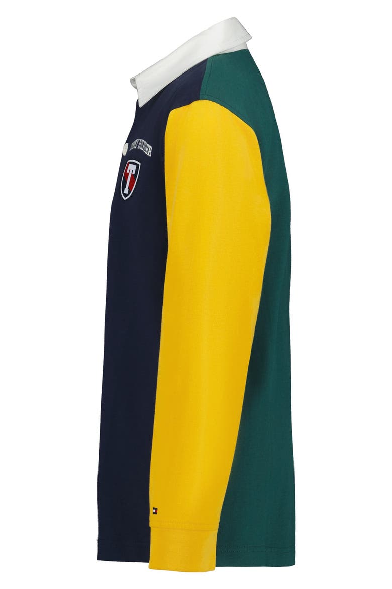Kids' Colorblock Rugby Shirt, Alternate, color, NAVY BLAZER