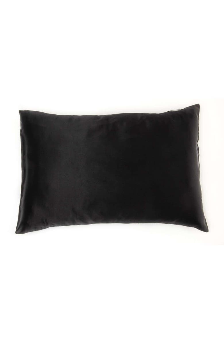 House Of Silk Pillow Case, Main, color, Black