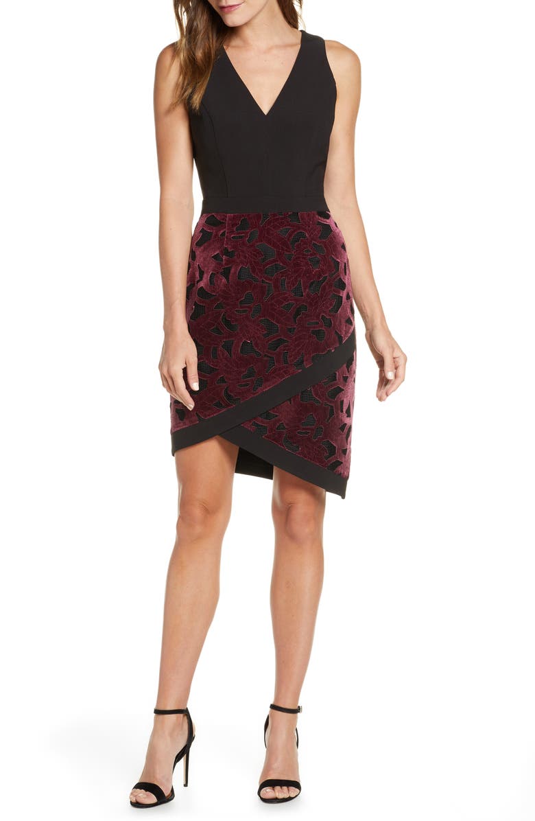 Adelyn Rae Skyla Mixed Media Dress, Main, color,