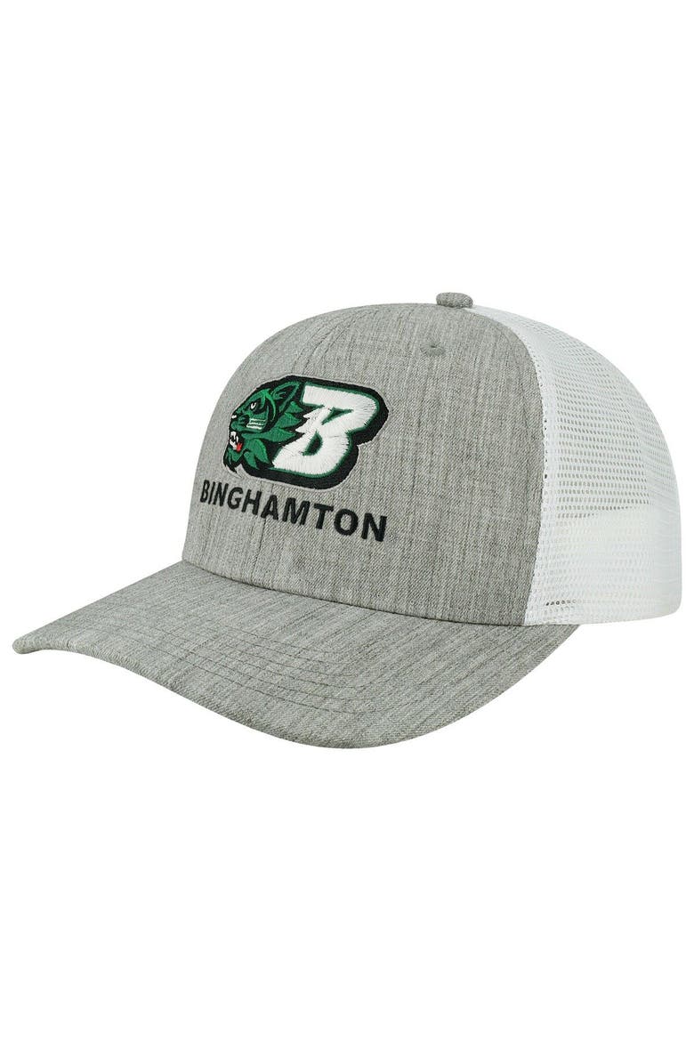 Men's Legacy Athletic Heather Gray/White Binghamton Bearcats The Champ Trucker Snapback Hat, Main, color, Heather Gray