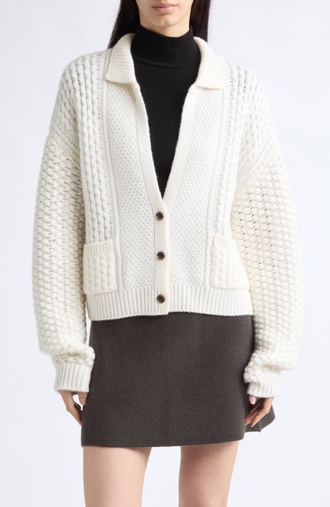 Becs Contrast Stitch Cashmere Cardigan