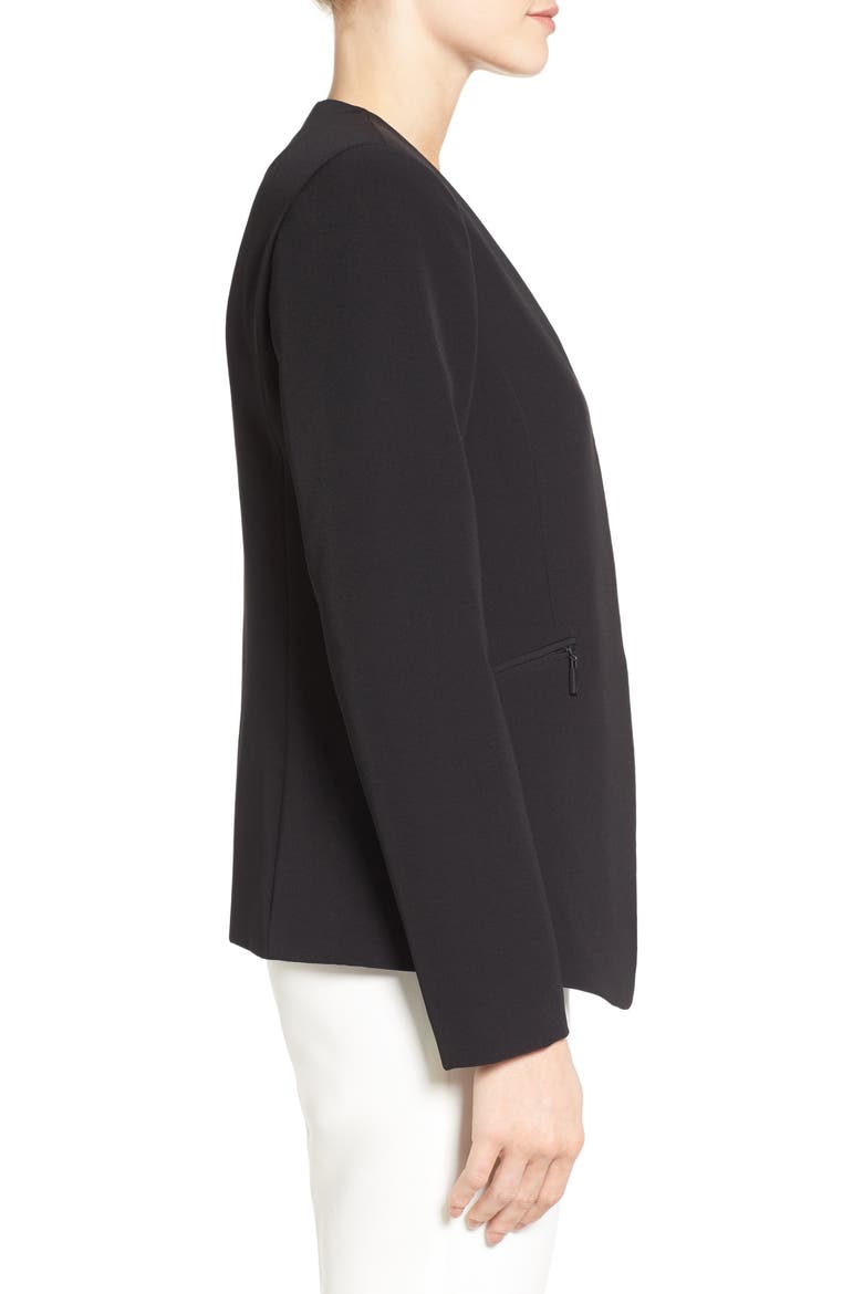 Zip Pocket Blazer, Alternate, color, RICH BLACK
