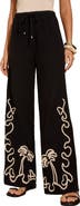 Friends Like These Palm Cornelli Tie Waist Wide Leg Pants