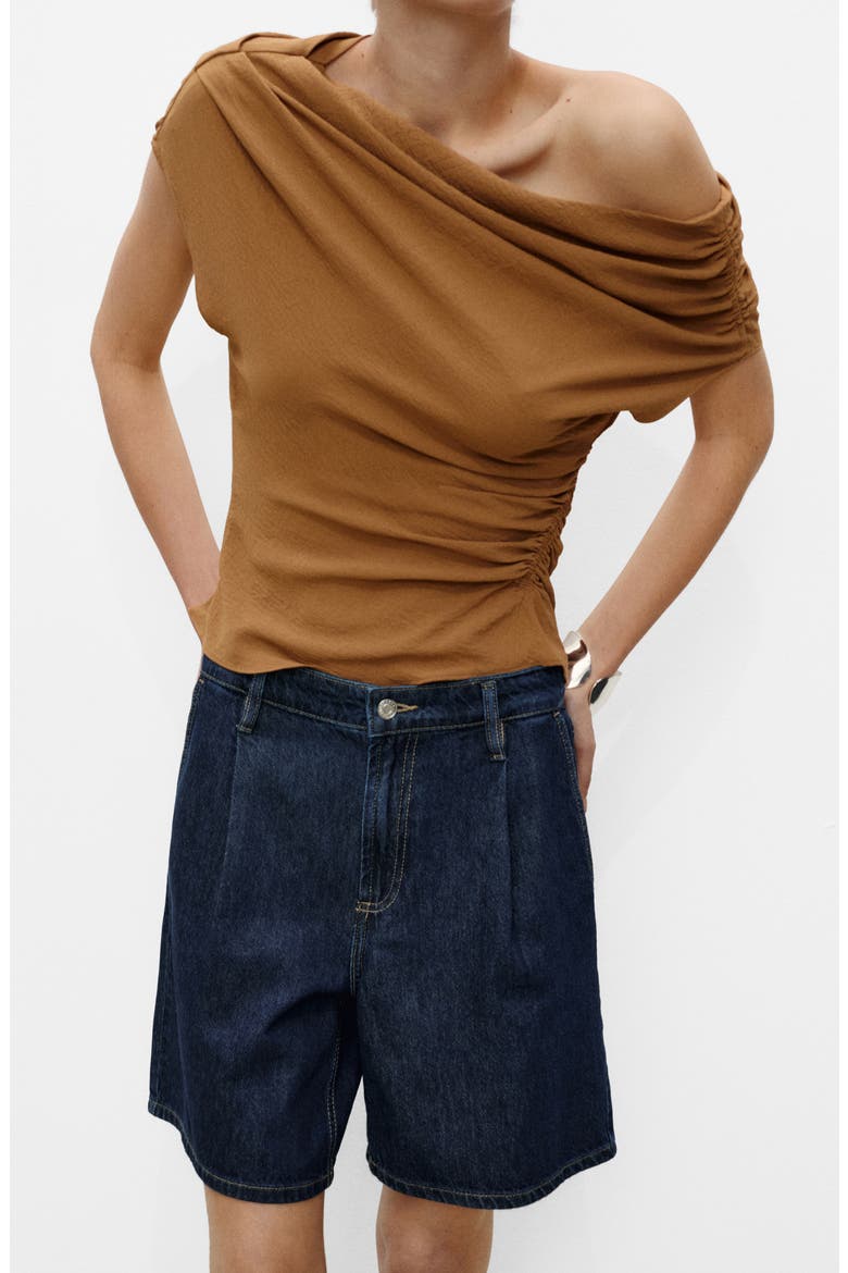Dart Bermuda Denim Shorts, Alternate, color, OPEN BLUE