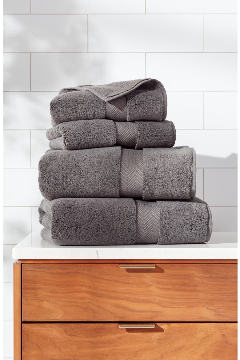 Organic Hydrocotton Hand Towel, Alternate, color, GREY ONYX