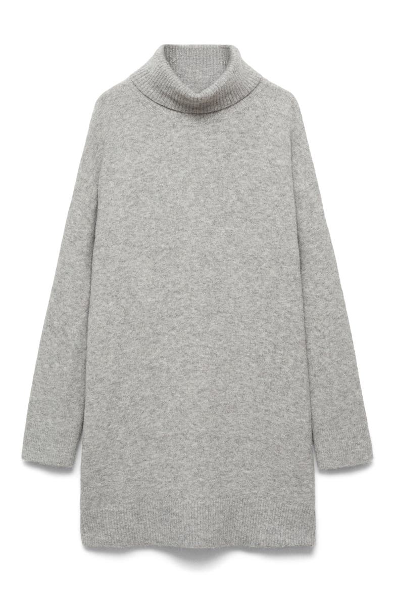 Taldote Long Sleeve Turtleneck Sweater Dress, Alternate, color, MEDIUM HEATHER GREY