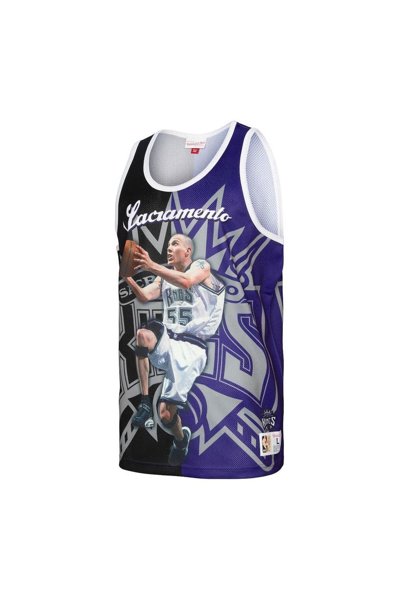 Men's Mitchell & Ness Jason Williams Black/Purple Sacramento Kings Sublimated Player Tank Top, Alternate, color, Black