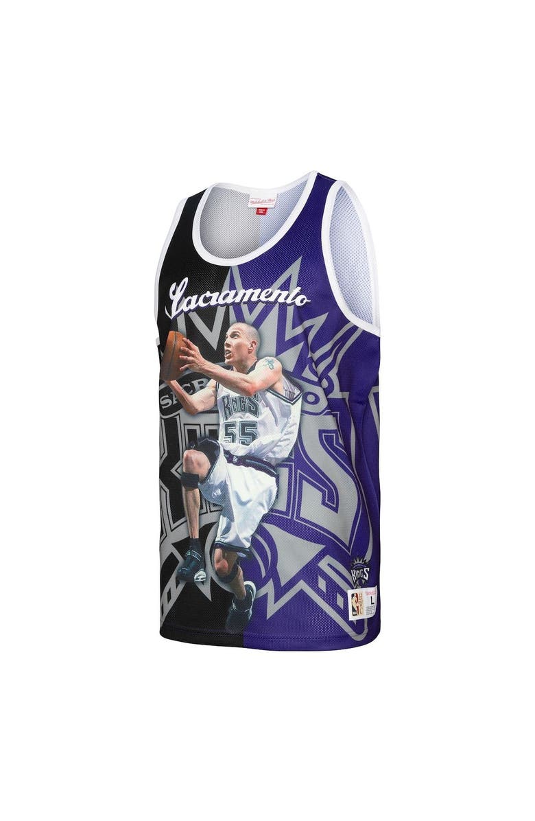 Mitchell & Ness Men's Mitchell & Ness Jason Williams Black/Purple Sacramento Kings Sublimated Player Tank Top, Alternate, color,