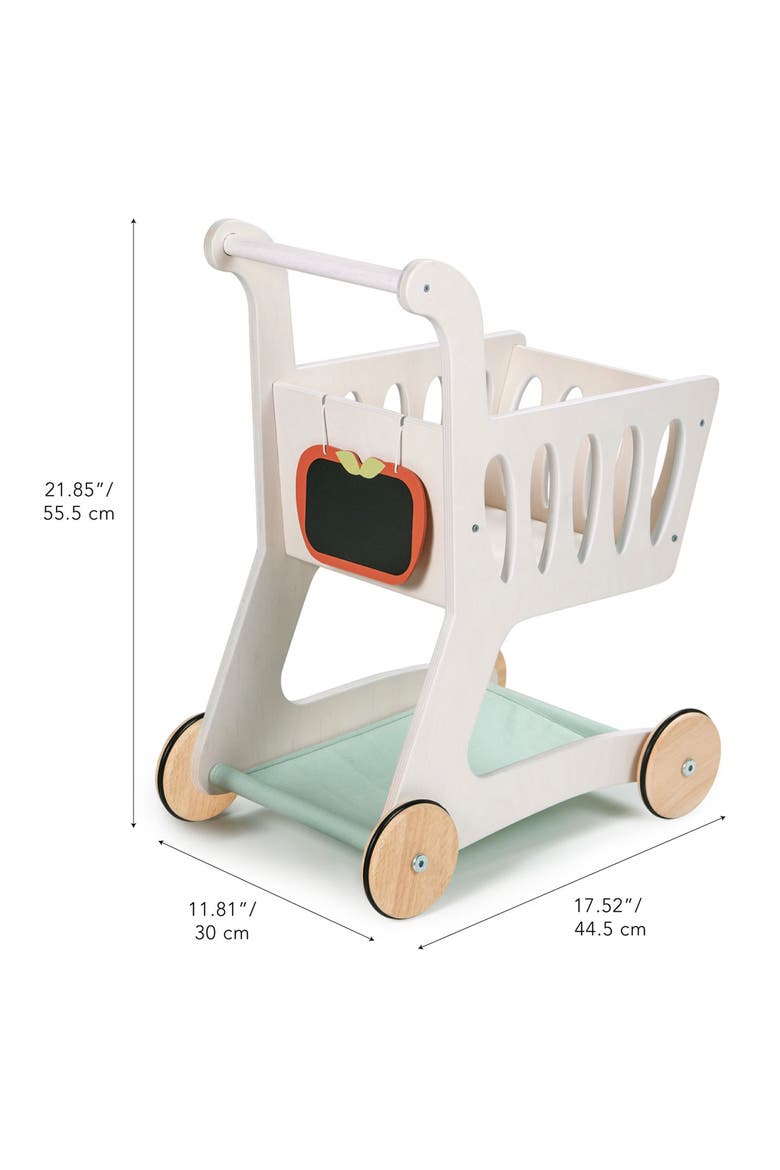 Wooden Play Shopping Cart, Alternate, color, MULTI