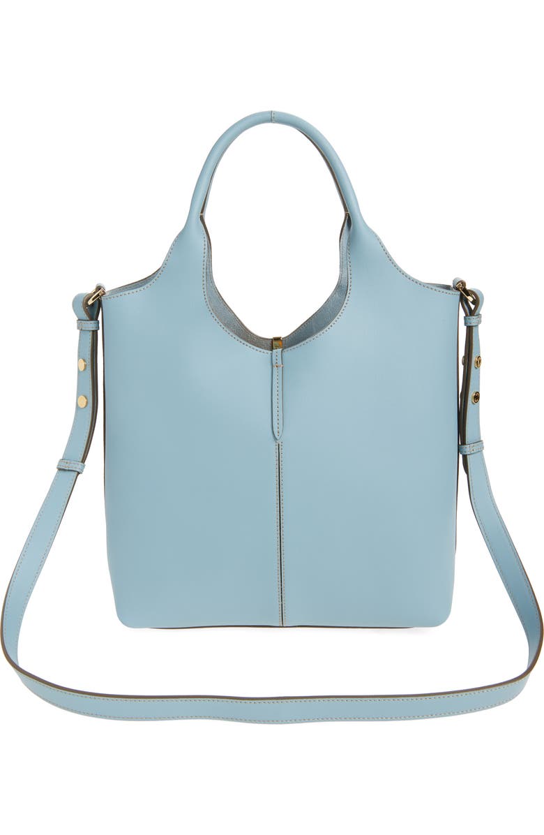 Tod's Leather Shopping Tote Bag, Alternate, color, Carta Zucc. Chiaro