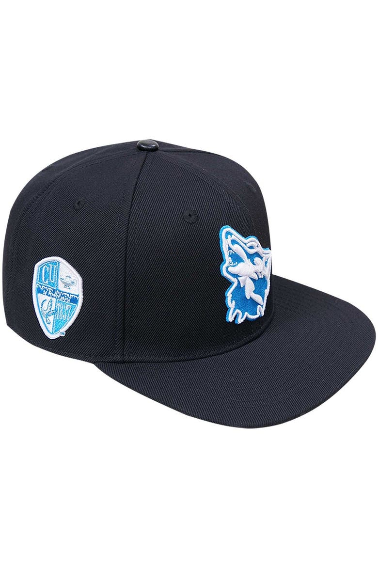 Men's Pro Standard Black Cheyney Wolves Arch Over Logo Evergreen Snapback Hat, Main, color, Black