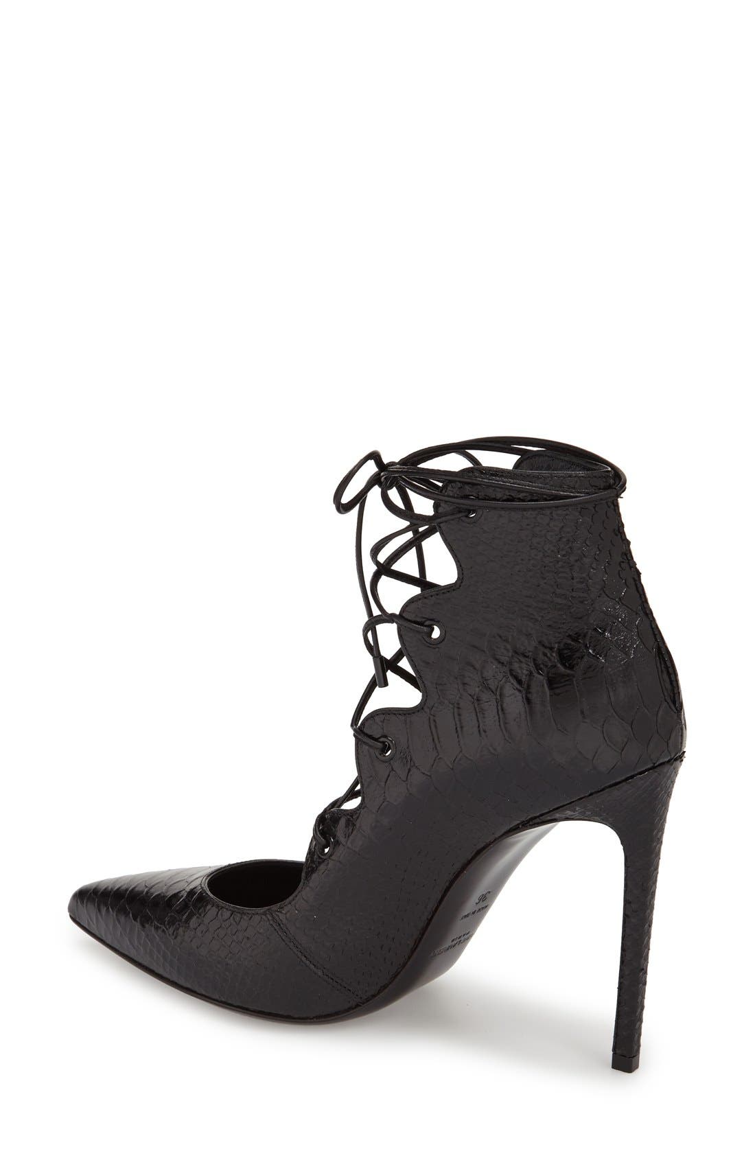 Saint Laurent 'Paris' Pointy Toe Pump, Alternate, color, 