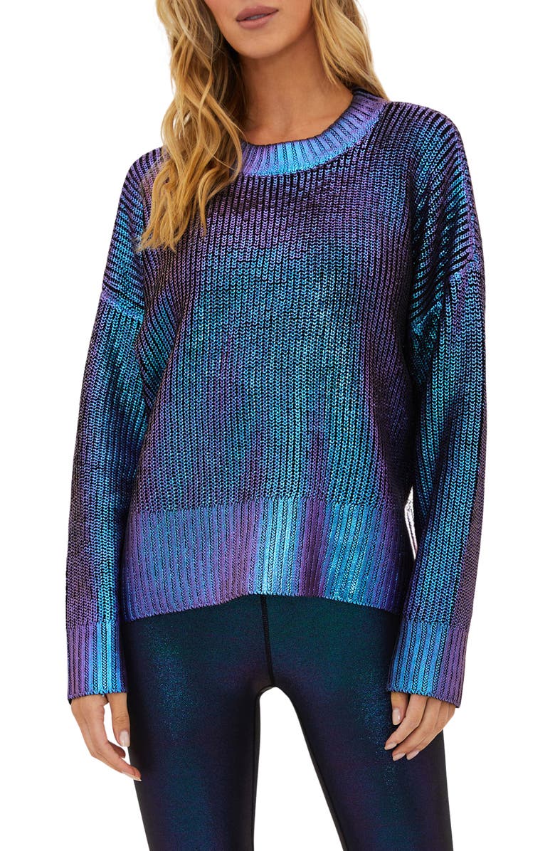 Beach Riot Callie Metallic Sweater, Main, color, 
