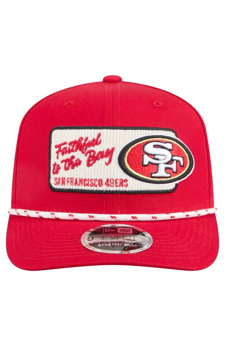 New Era Men's New Era Scarlet San Francisco 49ers Chant 9SEVENTY Stretch-Snap Hat, Alternate, color, Scarlet