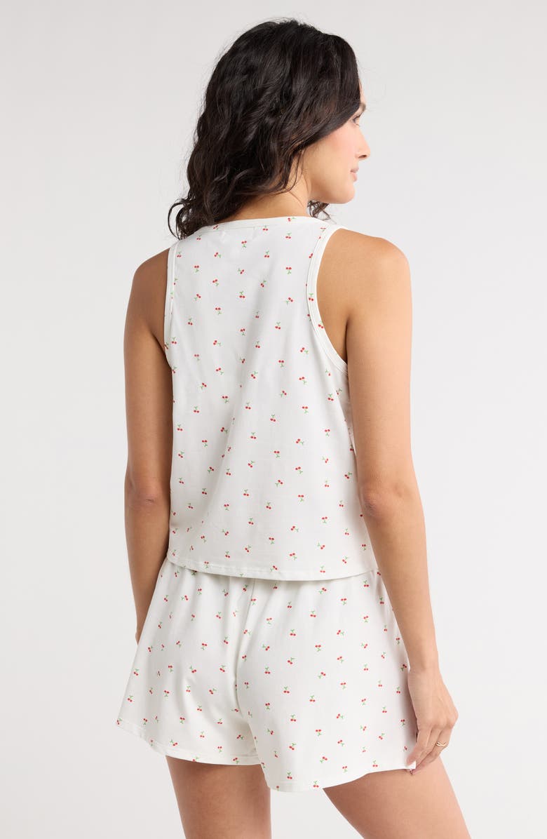 Abound Tank Short Pajamas, Alternate, color, Ivory Cherry Toss