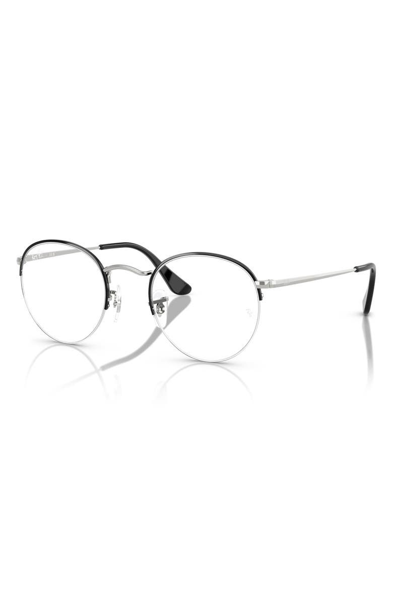 Ray-Ban 53mm Round Optical Glasses, Alternate, color, 