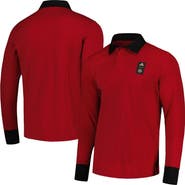 adidas Men's adidas 2023 Player Red Atlanta United FC Travel Long Sleeve Polo