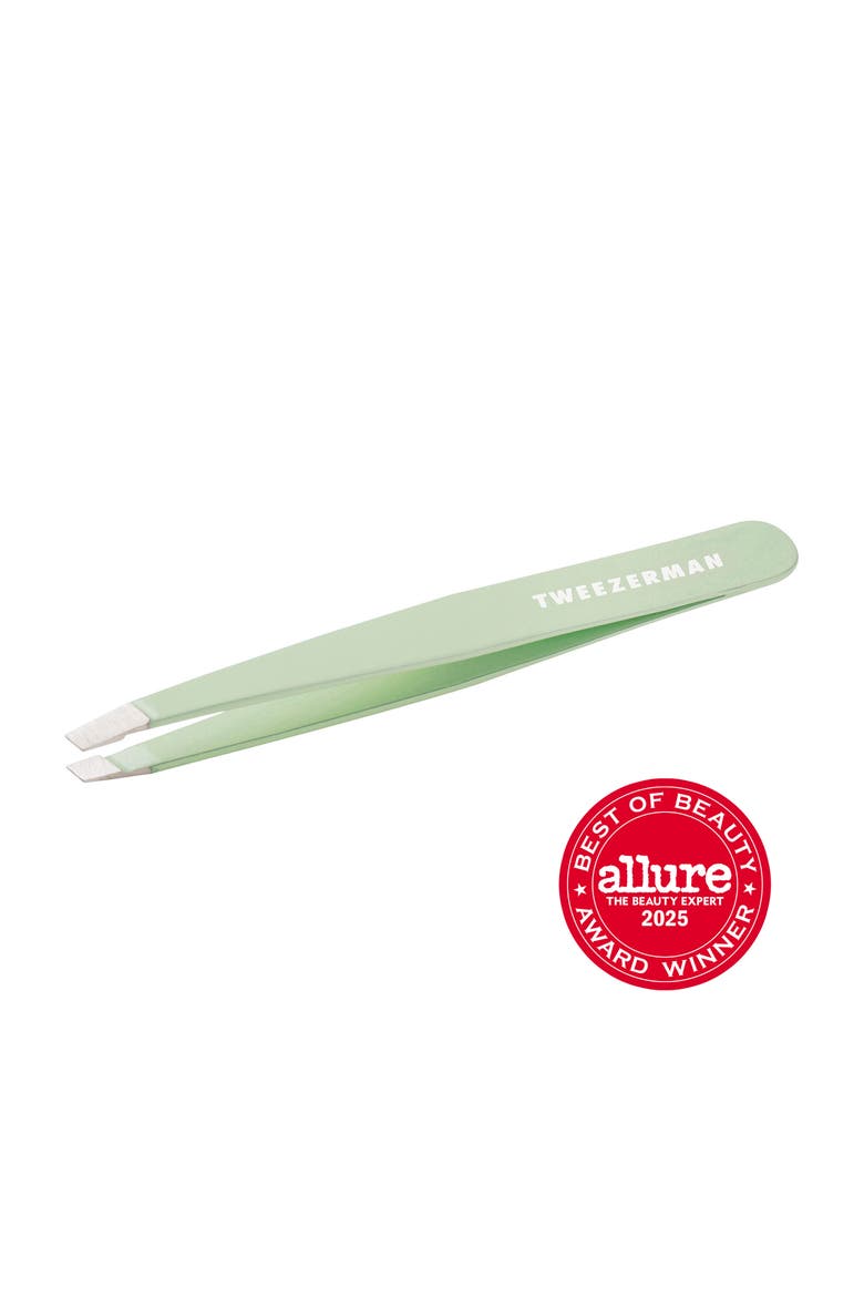 Pistachio Slant Tweezer, Alternate, color, PISTACHIO