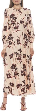 Alexia Admor Yesenia Long Sleeve Empire Waist Maxi Dress