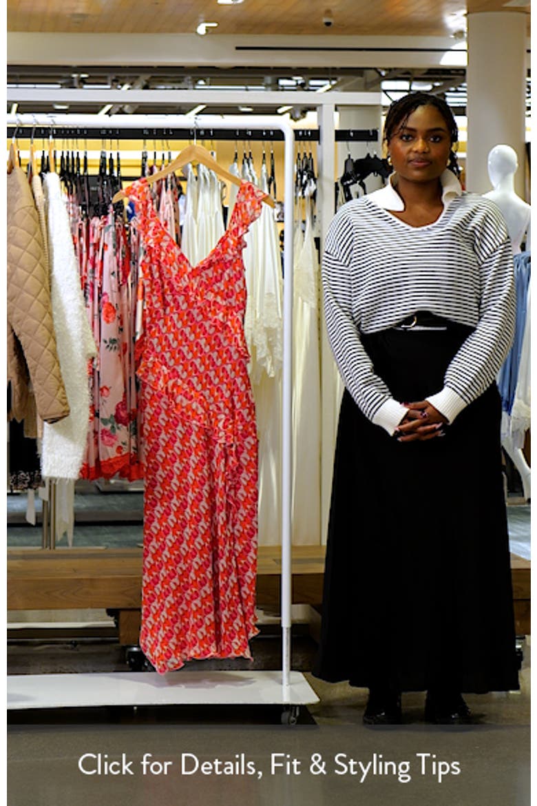 Sloane Ruffle Trim Midi Dress video