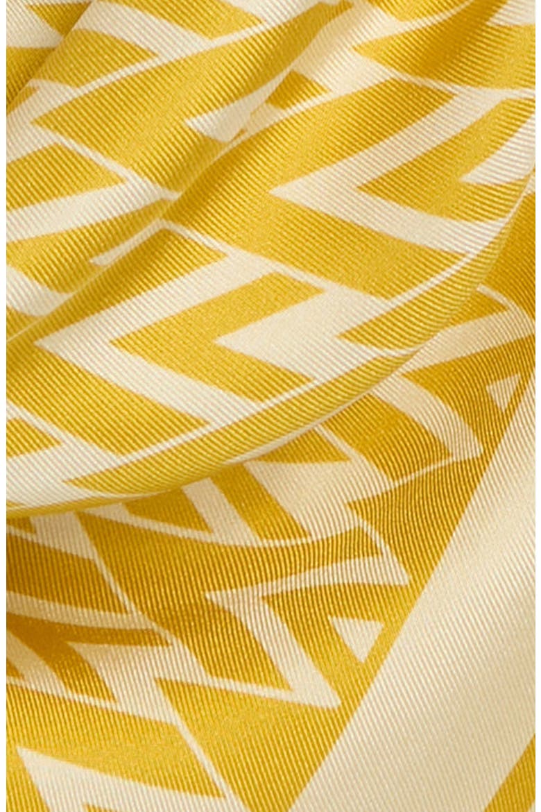 Toute la V Silk Square Scarf, Alternate, color, YELLOW MULTI
