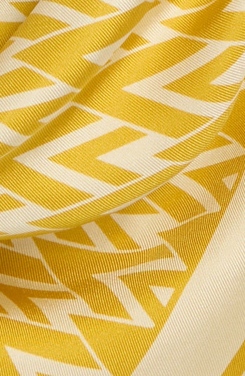 Valentino Garavani Toute la V Silk Square Scarf, Alternate, color, Yellow Multi