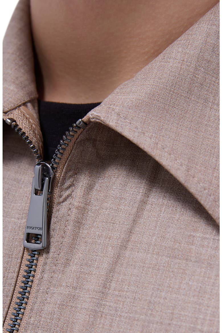 Stretch Wool Zip Shirt Jacket, Alternate, color, SAND