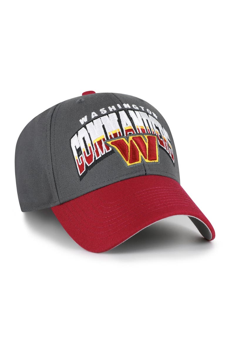 Men's '47 Charcoal Washington Commanders Split Block MVP Adjustable Hat, Alternate, color, Charcoal