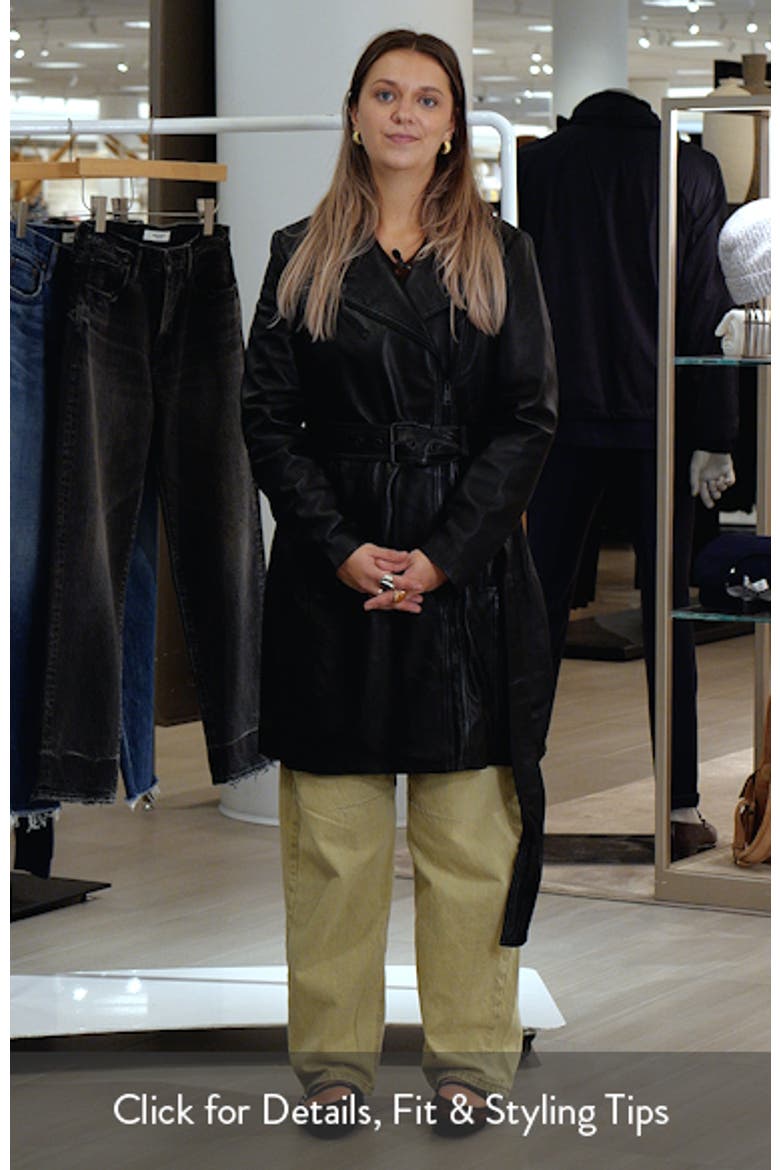 Jacqui Leather Trench Coat video