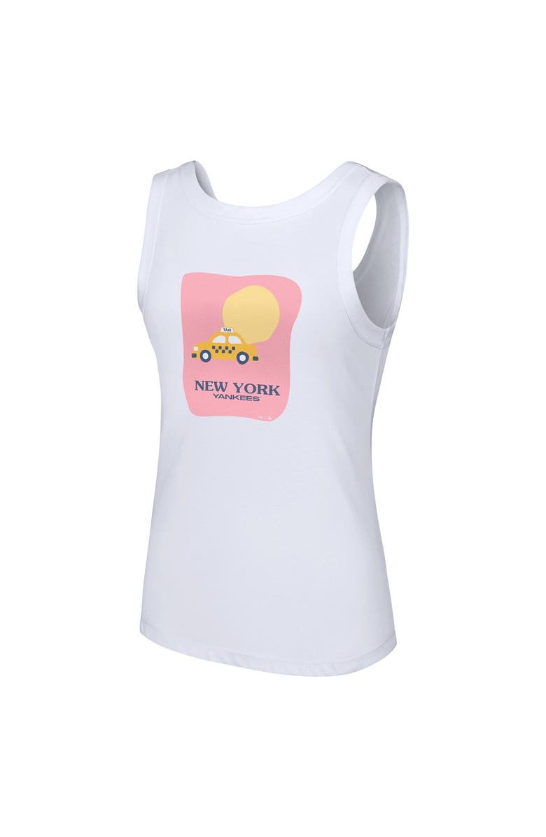 LUSSO Women's Lusso Style  White New York Yankees Lindy Tank Top, Alternate, color, White