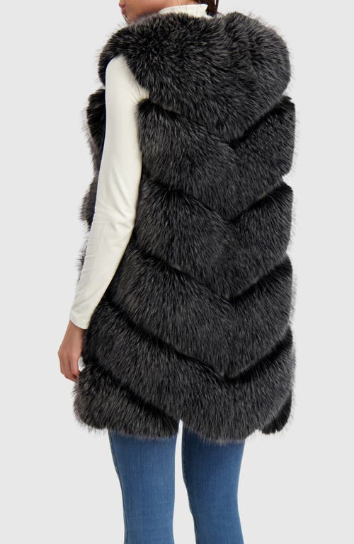 Lyla Grant Fur-free Fox (faux Fur) Vest In Black