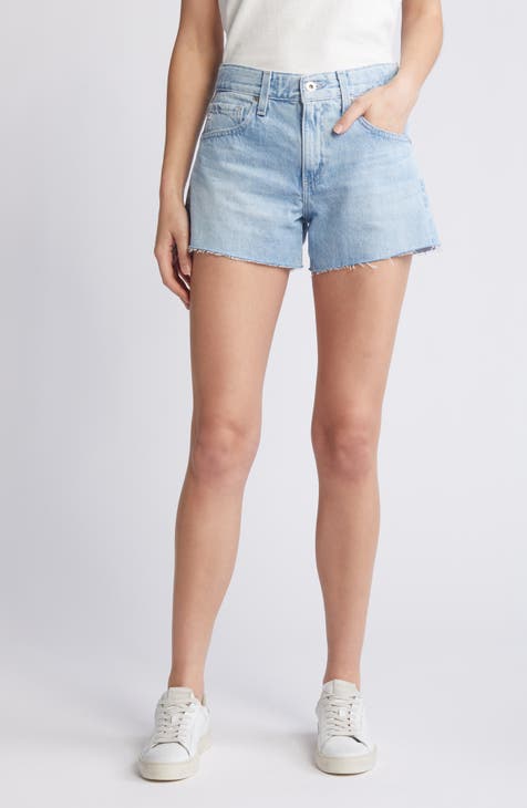 Hailey High Waist Relaxed Denim Cutoff Shorts (Recall)