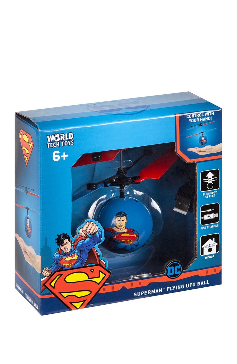 WORLD TECH TOYS DC Justice League Superman IR UFO Ball Helicopter, Alternate, color,