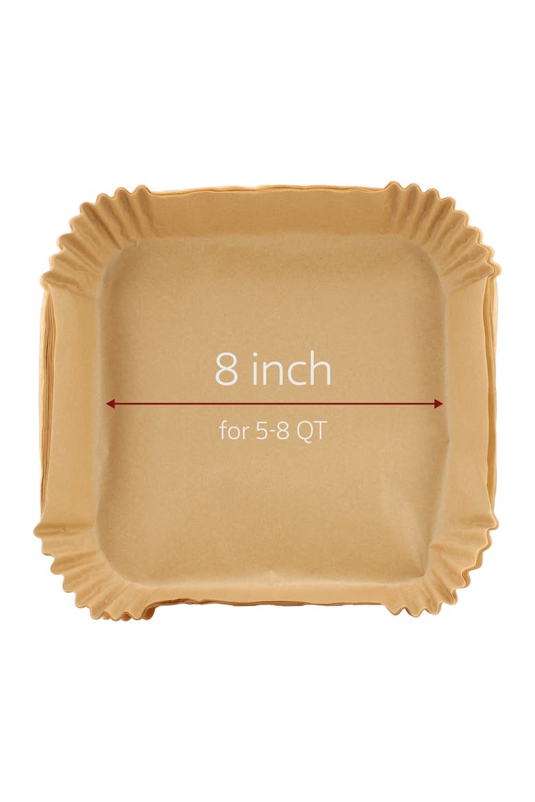 Air Fryer Square Parchment Paper Liners, 125 Piece, Alternate, color, Brown