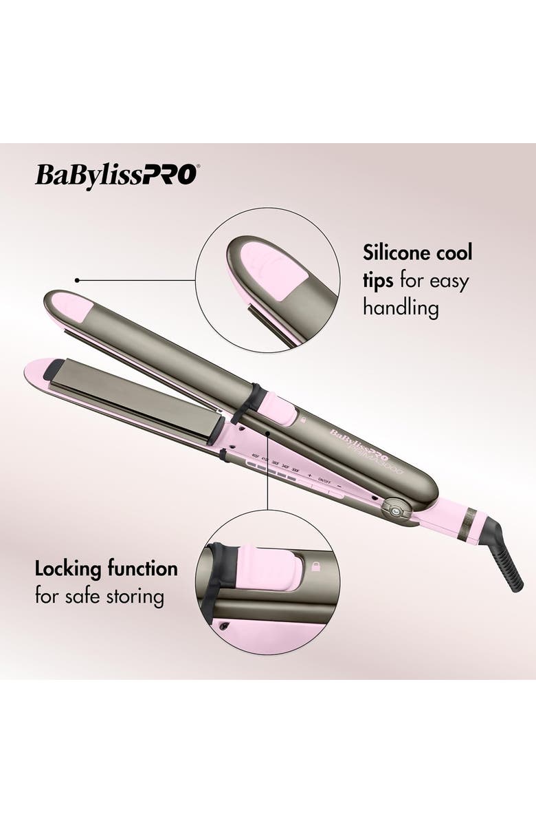 BaBylissPRO Nano Titanium Limited Edition 1¼" Prima3000 Stainless Steel Styling Iron, Alternate, color, Pink