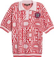 CRIMINAL DAMAGE Logo Jacquard Polo Sweater