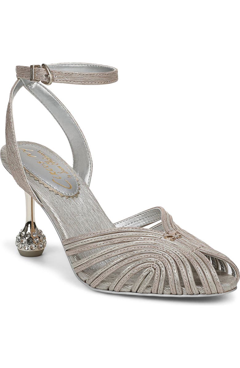 Circus NY by Sam Edelman Giana Ankle Strap Pump, Main, color, Champagne Silver Multi
