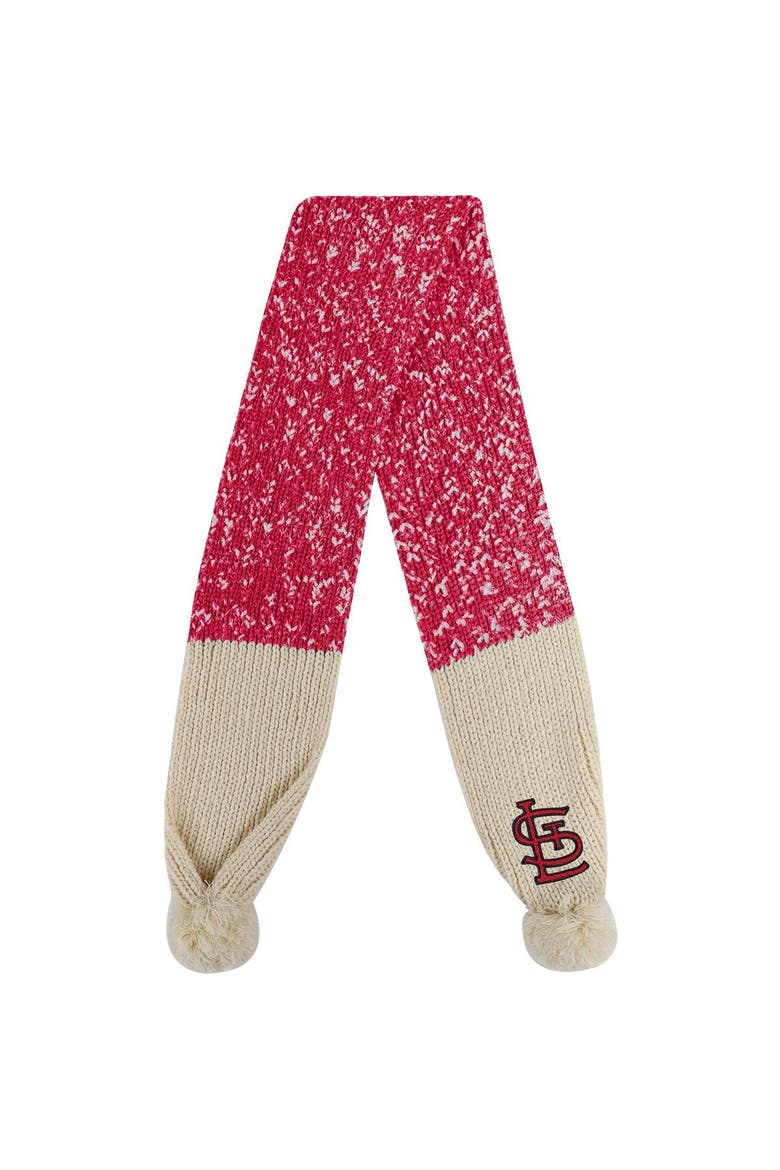 St. Louis Cardinals Confetti Scarf with Pom, Alternate, color, Cardinal