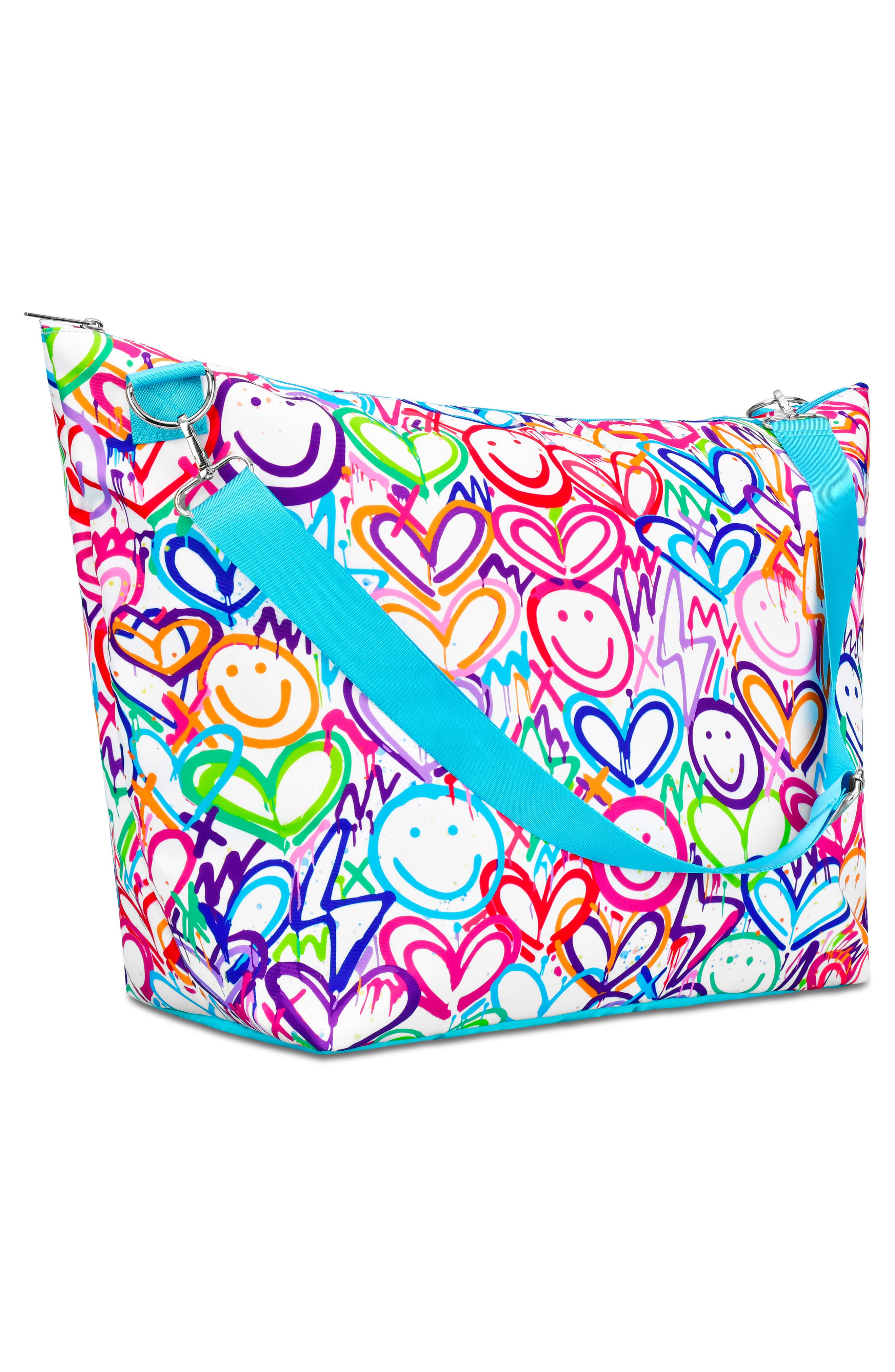Kids' Corey Paige Lightning Love Overnight Bag, Alternate, color, BLUE MULTI