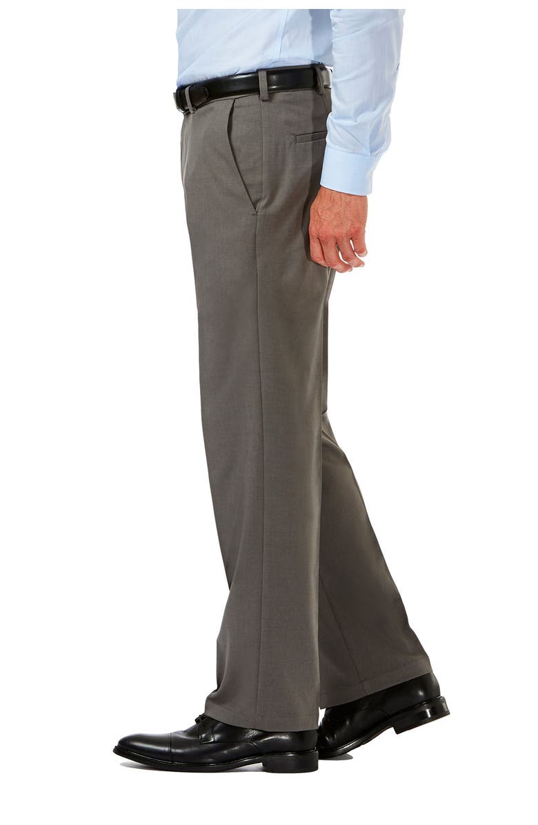 HAGGAR Cool 18<sup>®</sup> PRO Classic Fit Flat Front Pant, Alternate, color, Htr Grey