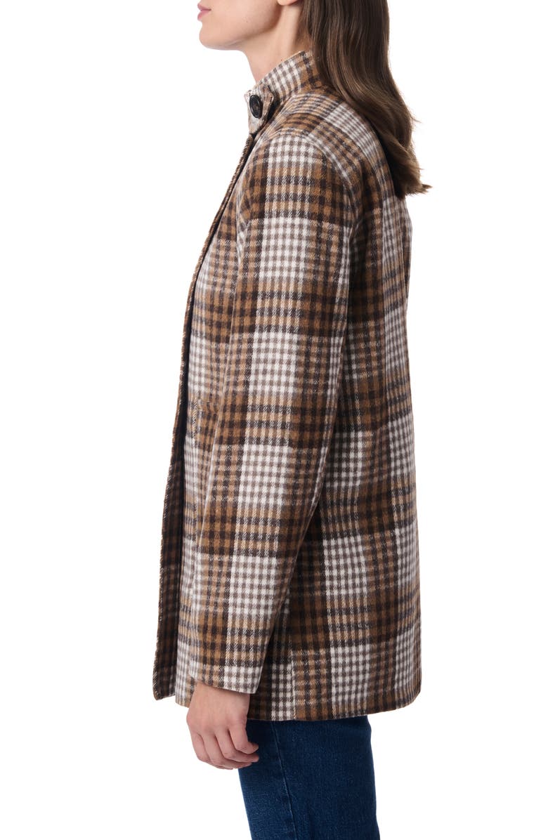 Bernardo Plaid Swing Coat, Alternate, color, 