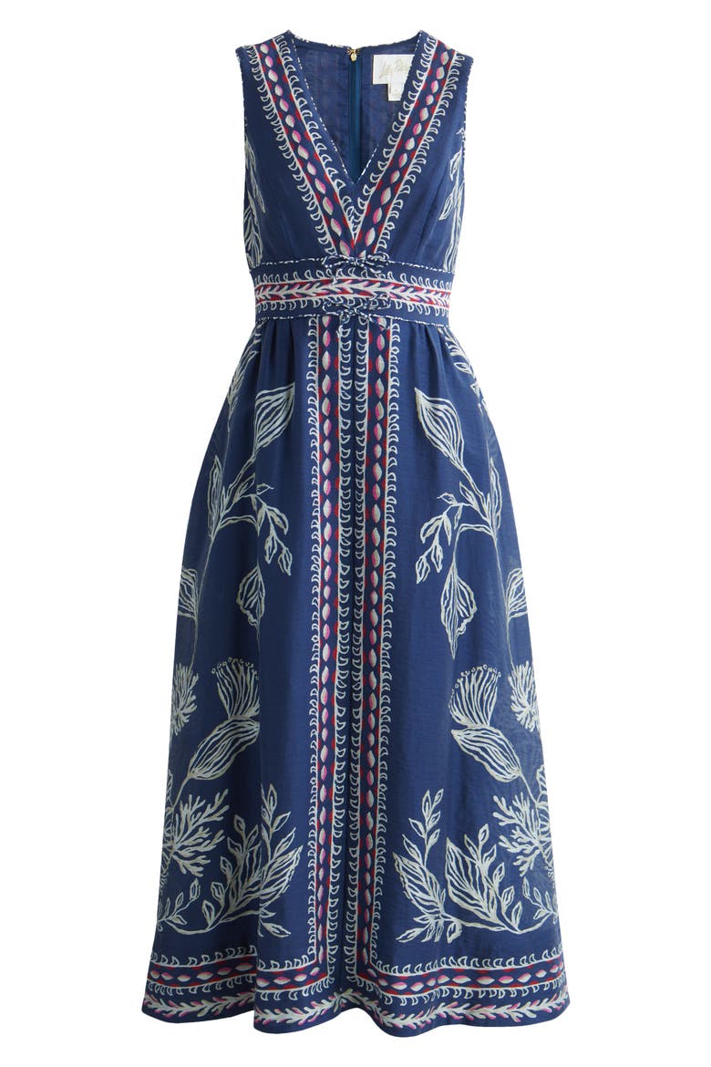 Daniella Midi Dress, Alternate, color, LOW TIDE NAVY