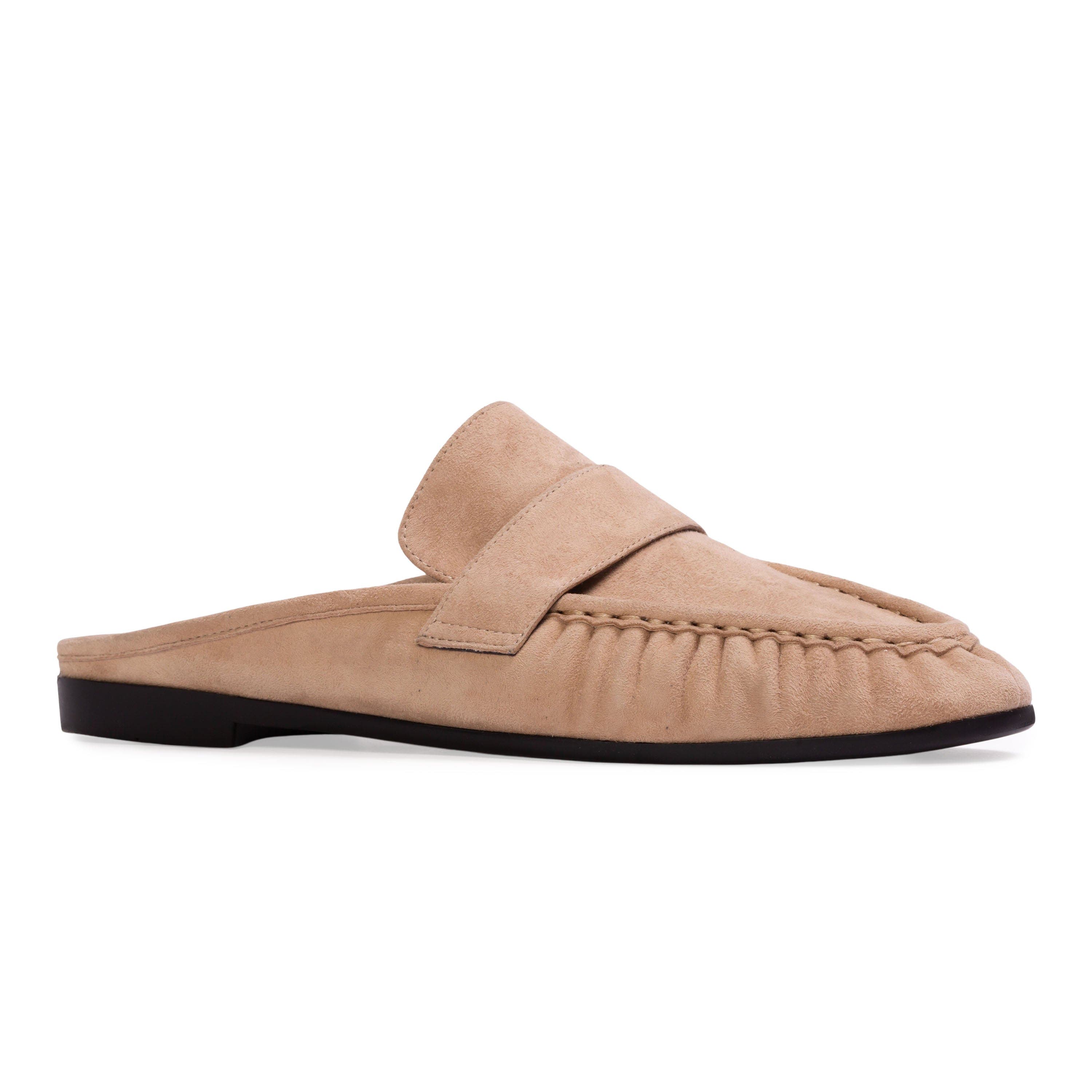 BLACK SUEDE STUDIO Gabby Mule Loafer, Alternate, color, Tan Suede