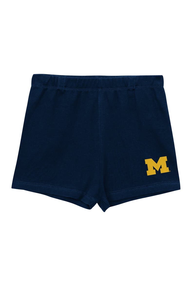 Girls Preschool Outerstuff  Navy Michigan Wolverines Cutest Player V-Neck T-Shirt & Shorts Set, Alternate, color, Navy